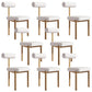 Upholstered Armless Dining Chairs Nordic Style Low Back Side Chair for Dining Room