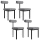 Upholstered Armless Dining Chairs Nordic Style Low Back Side Chair for Dining Room