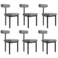 Upholstered Armless Dining Chairs Nordic Style Low Back Side Chair for Dining Room