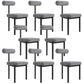 Upholstered Armless Dining Chairs Nordic Style Low Back Side Chair for Dining Room