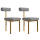 Upholstered Armless Dining Chairs Nordic Style Low Back Side Chair for Dining Room