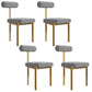 Upholstered Armless Dining Chairs Nordic Style Low Back Side Chair for Dining Room