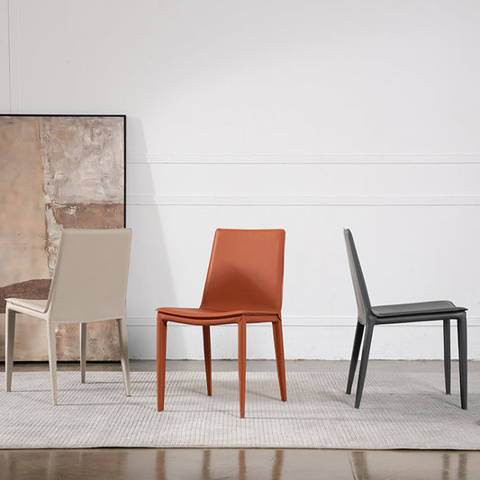 Dining Room Armless Dining Chair Faux Leather Home Parsons Chair