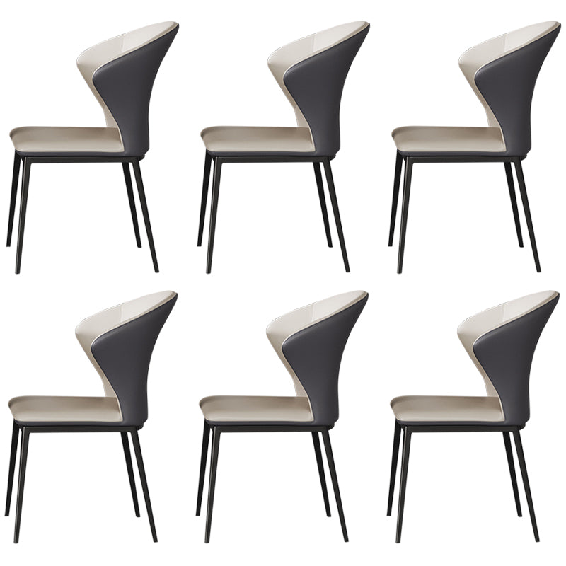 Contemporary Upholstered Armless Chair Home Wingback Dining Chair