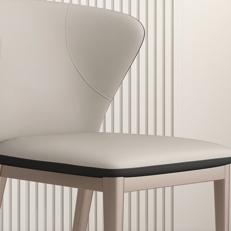 Contemporary Upholstered Armless Chair Home Wingback Dining Chair
