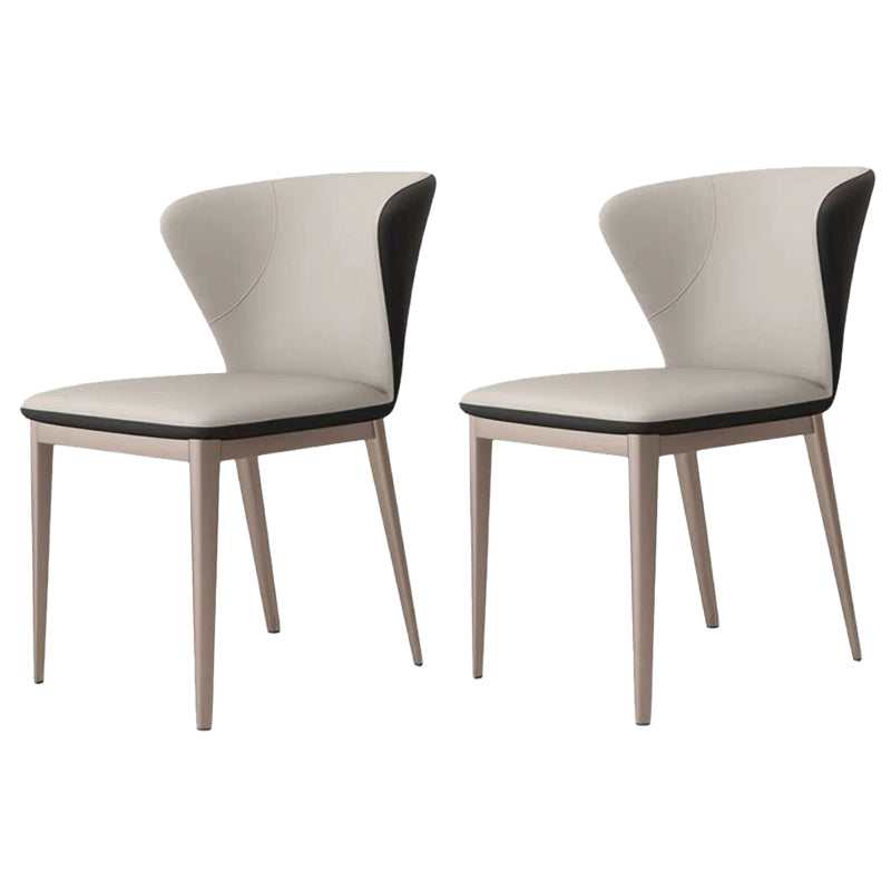 Contemporary Upholstered Armless Chair Home Wingback Dining Chair