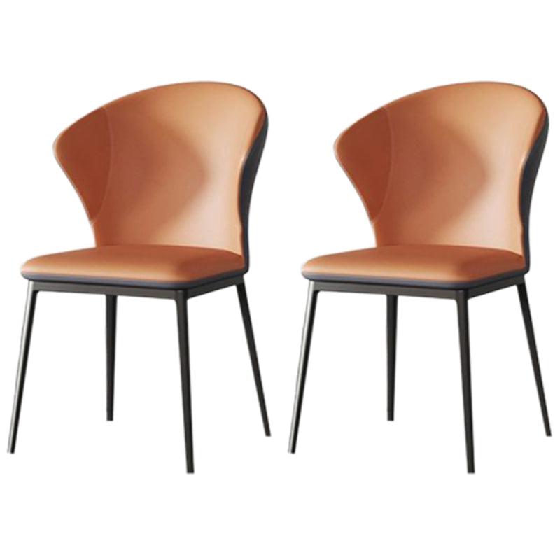 Contemporary Upholstered Armless Chair Home Wingback Dining Chair