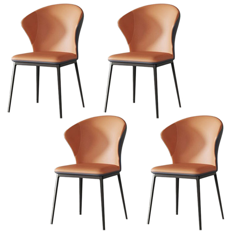 Contemporary Upholstered Armless Chair Home Wingback Dining Chair