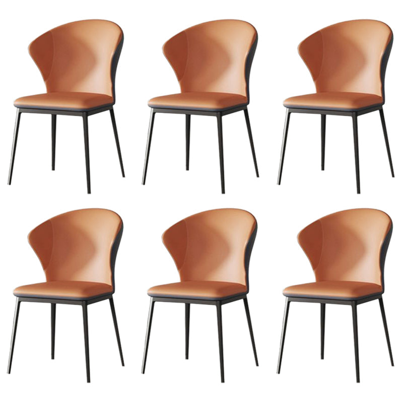 Contemporary Upholstered Armless Chair Home Wingback Dining Chair