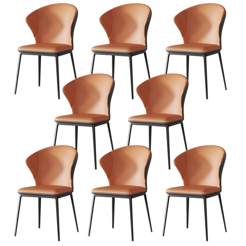 Contemporary Upholstered Armless Chair Home Wingback Dining Chair