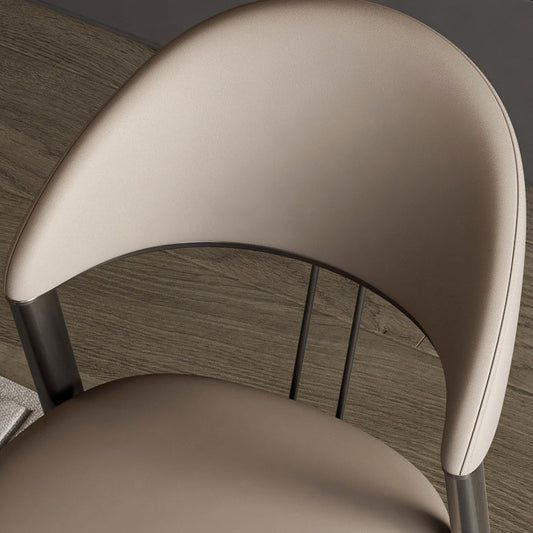 Contemporary Upholstered Armless Chair Home Metal Dining Chair