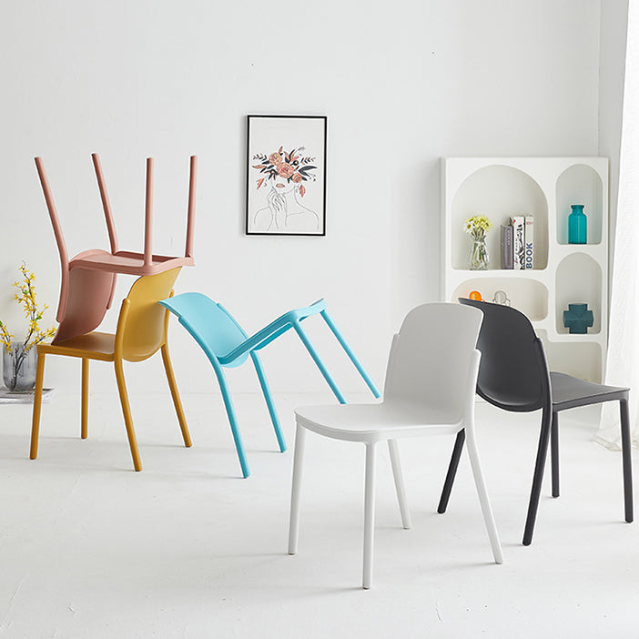 Dining Room Contemporary Dining Chair Plastic Stacking Side Chair