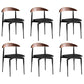 Industrial Upholstered Armless Chair Black Legs Kitchen Open Back Dining Chair Black 6 Piece Set Clearhalo 'Dining Chairs' 'Dining Tables & Seating' 'dining_chair' 'furn' 'furn_dining_chair' 'Furniture' 'Kitchen & Dining Furniture' 7144516