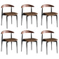 Industrial Upholstered Armless Chair Black Legs Kitchen Open Back Dining Chair Coffee 6 Piece Set Clearhalo 'Dining Chairs' 'Dining Tables & Seating' 'dining_chair' 'furn' 'furn_dining_chair' 'Furniture' 'Kitchen & Dining Furniture' 7144527