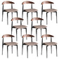Industrial Upholstered Armless Chair Black Legs Kitchen Open Back Dining Chair Light Camel 8 Piece Set Clearhalo 'Dining Chairs' 'Dining Tables & Seating' 'dining_chair' 'furn' 'furn_dining_chair' 'Furniture' 'Kitchen & Dining Furniture' 7144538