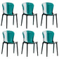 Eetkamer armloze eetkamerstoel plastic stapel zijkant