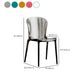 Eetkamer armloze eetkamerstoel plastic stapel zijkant