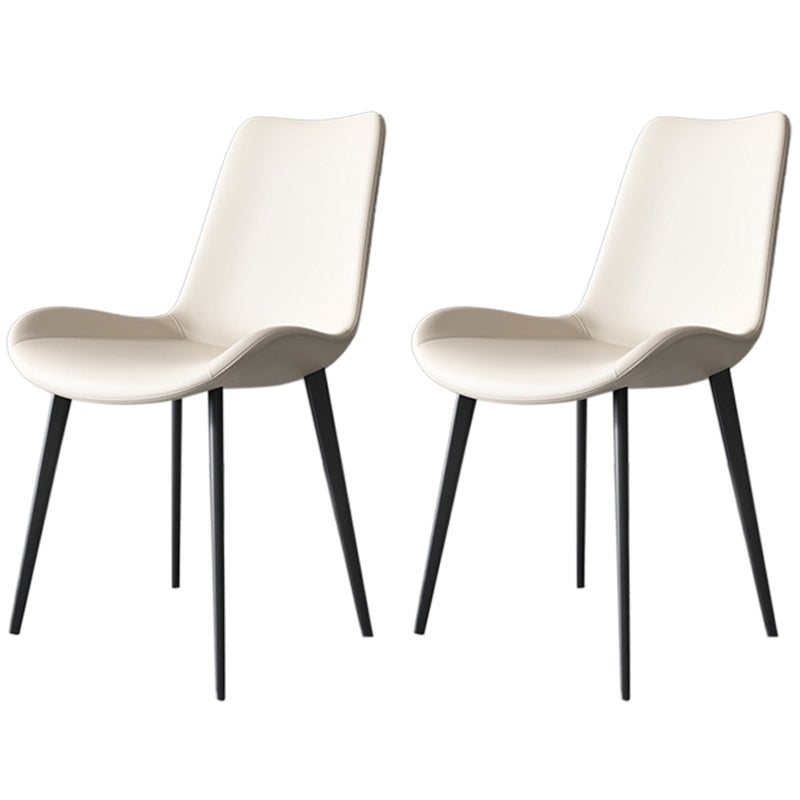 Sillas de comedor de cocina de cuero falso sillas industriales con base de metal