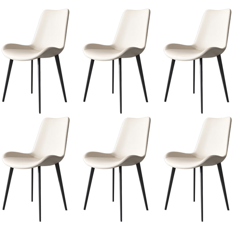 Sillas de comedor de cocina de cuero falso sillas industriales con base de metal