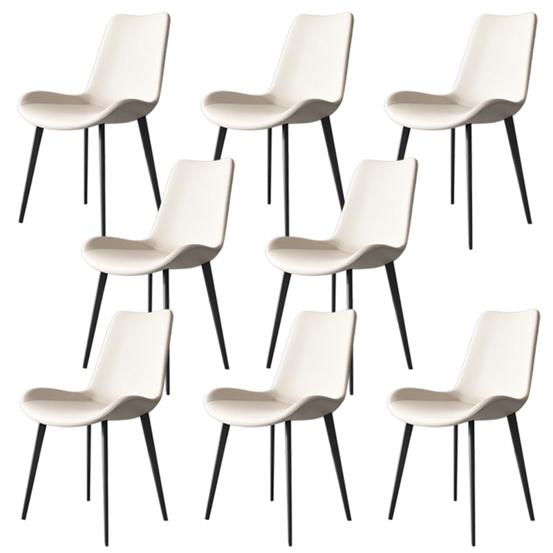 Sillas de comedor de cocina de cuero falso sillas industriales con base de metal