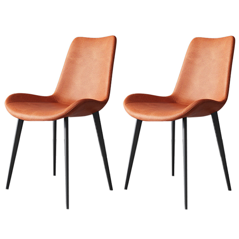 Sillas de comedor de cocina de cuero falso sillas industriales con base de metal