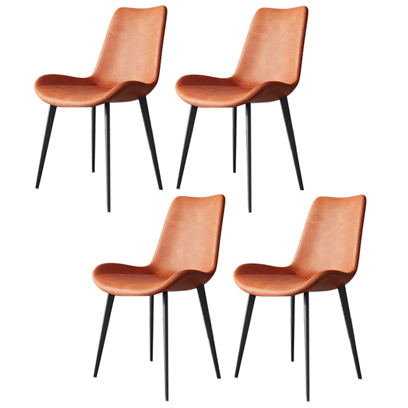 Sillas de comedor de cocina de cuero falso sillas industriales con base de metal
