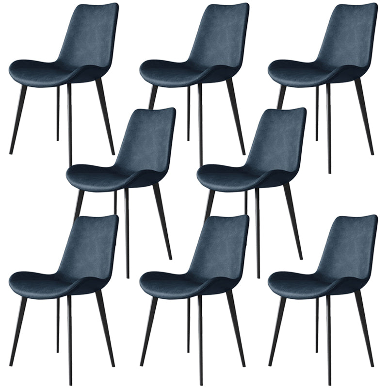 Sillas de comedor de cocina de cuero falso sillas industriales con base de metal