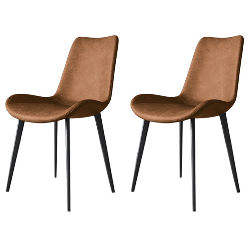 Sillas de comedor de cocina de cuero falso sillas industriales con base de metal