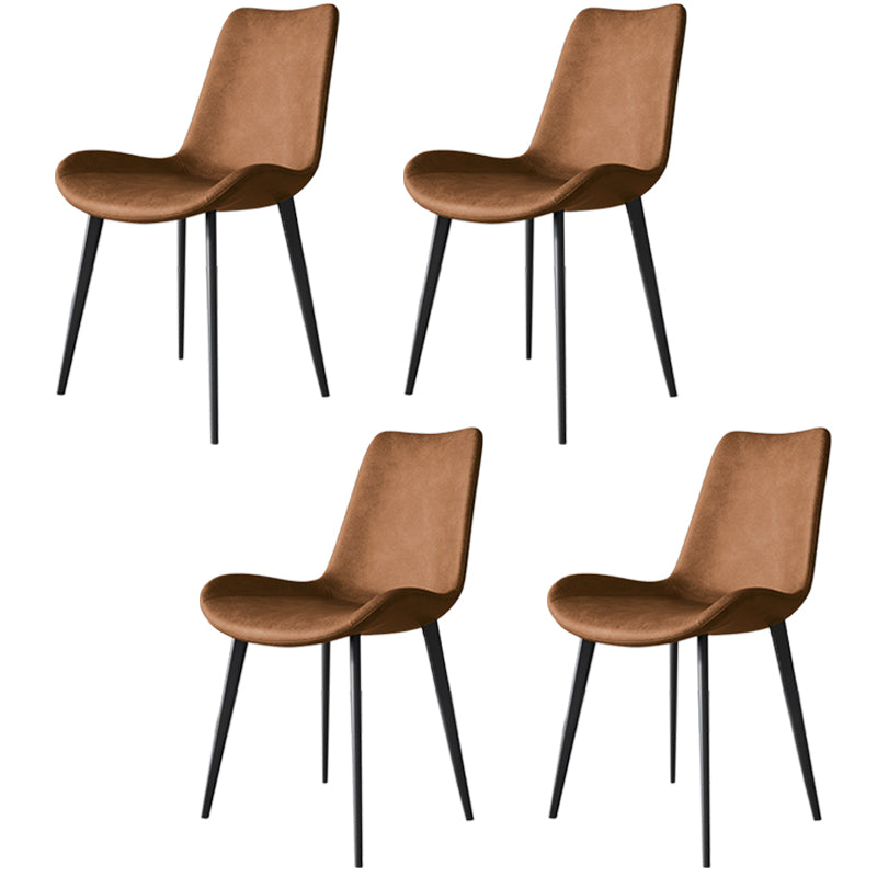 Sillas de comedor de cocina de cuero falso sillas industriales con base de metal