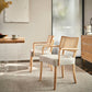 Contemporary Kitchen Dining Chairs Upholstered Chairs with Wood Base
