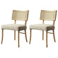 Contemporary Kitchen Dining Chairs Upholstered Chairs with Wood Base