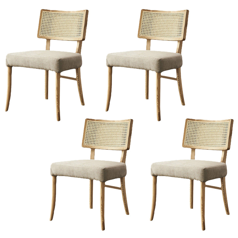 Contemporary Kitchen Dining Chairs Upholstered Chairs with Wood Base