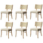 Contemporary Kitchen Dining Chairs Upholstered Chairs with Wood Base
