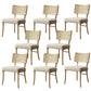 Contemporary Kitchen Dining Chairs Upholstered Chairs with Wood Base