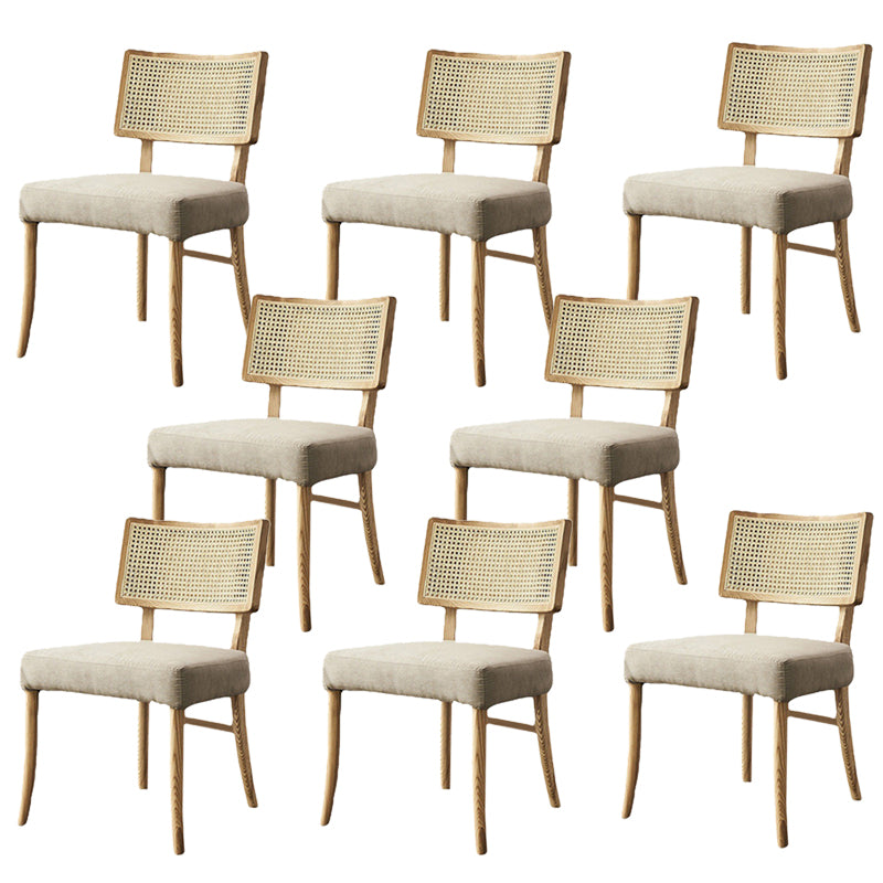 Contemporary Kitchen Dining Chairs Upholstered Chairs with Wood Base
