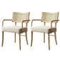 Contemporary Kitchen Dining Chairs Upholstered Chairs with Wood Base
