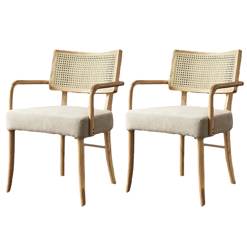 Contemporary Kitchen Dining Chairs Upholstered Chairs with Wood Base