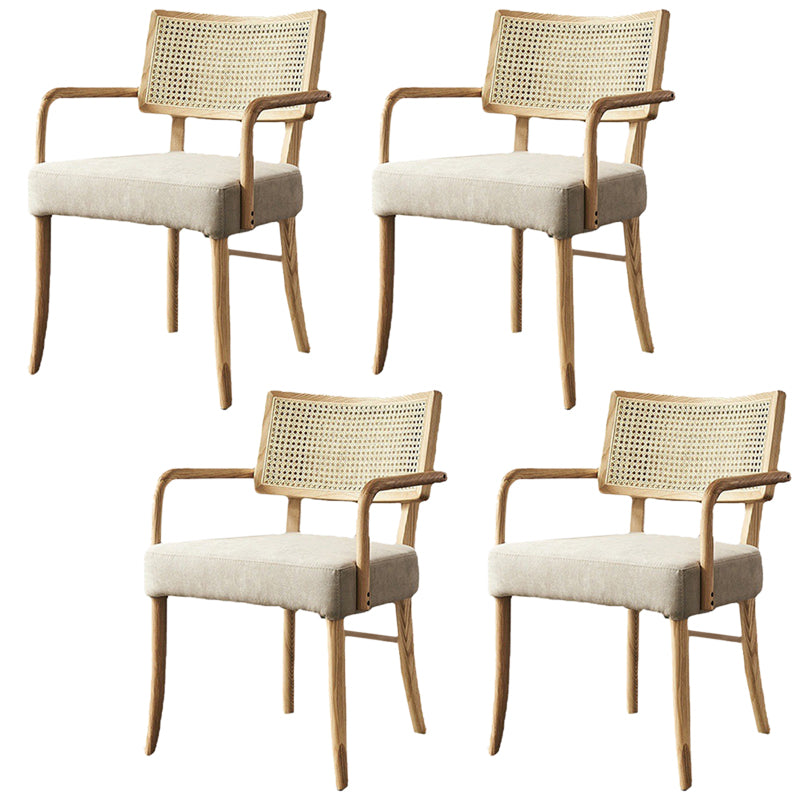 Contemporary Kitchen Dining Chairs Upholstered Chairs with Wood Base
