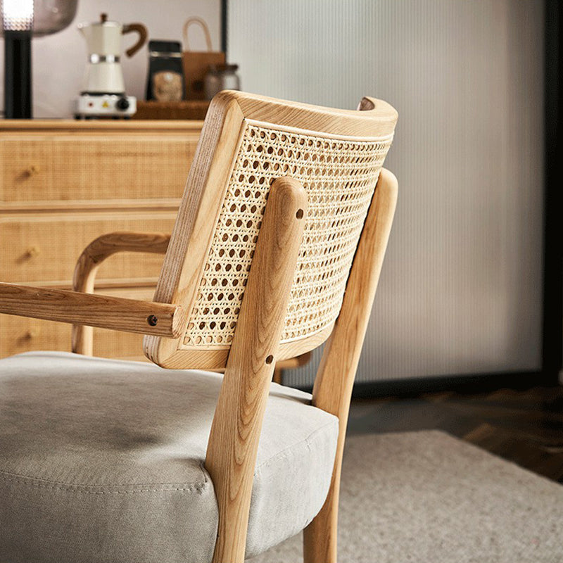 Contemporary Kitchen Dining Chairs Upholstered Chairs with Wood Base