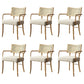 Contemporary Kitchen Dining Chairs Upholstered Chairs with Wood Base