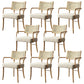 Contemporary Kitchen Dining Chairs Upholstered Chairs with Wood Base