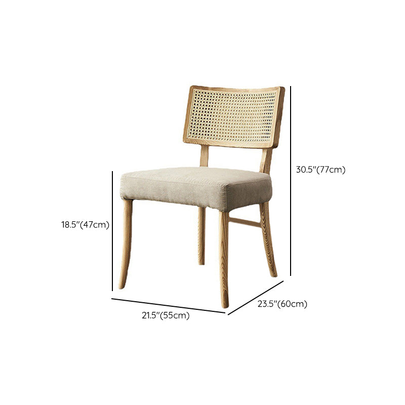 Contemporary Kitchen Dining Chairs Upholstered Chairs with Wood Base