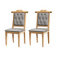 Wood Tufted Dining Chair Modern Style Open Back Armless Chair