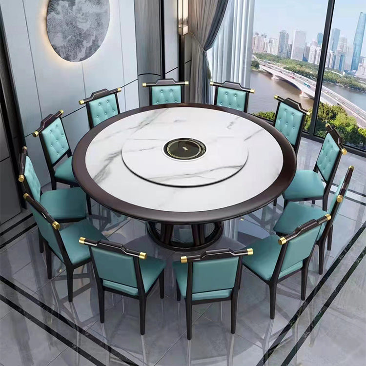 Wood Tufted Dining Chair Modern Style Open Back Armless Chair