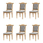Wood Tufted Dining Chair Modern Style Open Back Armless Chair