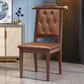 Wood Tufted Dining Chair Modern Style Open Back Armless Chair