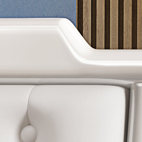 Wood Tufted Dining Chair Modern Style Open Back Armless Chair