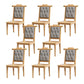 Wood Tufted Dining Chair Modern Style Open Back Armless Chair