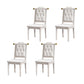 Wood Tufted Dining Chair Modern Style Open Back Armless Chair