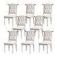 Wood Tufted Dining Chair Modern Style Open Back Armless Chair